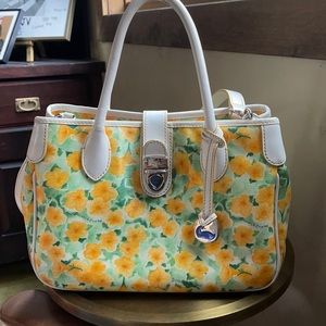 Dooney and Bourke Petunia Floral Satchel Tote Bag